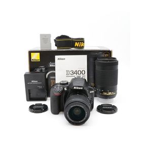 Nikon デジタル一眼レフカメラ D3400 ダブルズームキット ブラック D3400WZBK