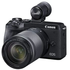 【中古】 Canon ミラーレス一眼カメラ EOS M6 Mark II EF-M18-150 IS STM レンズ EVFキット ブラック EOSM6MK2BK-18150ISEVFK