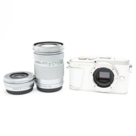 【中古】 《良品》 OLYMPUS PEN E-PL10 EZダブルズームキット ホワイト 【標準レンズ内移動枠ユニット部品2群枠ユニット部品交換/各部点検済】 [ デジタルカメラ ]