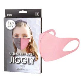 JIGGLY 肌荒れケア ジグリー ウルトラパフ マスク ピンク Sサイズ 飛沫捕集 敏感肌 やわらか フィット 抗菌 100回洗える 耐久性 呼吸しやすい 耳が痛くならない 韓国製 スパイス SPICE OF LIFE 女性用 JGM1011SPK