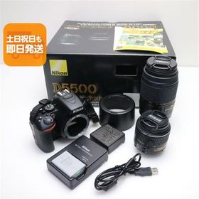 美品 D5500 ダブルズームキット ブラック 即日発送 一眼レフ Nikon 本体 あすつく 土日祝発送OK