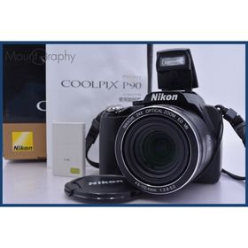 【動作保証】 ニコン Nikon COOLPIX P90 24x 元箱、バッテリー、充電器、取扱説明書付属 同梱無料 #am3626(コンパクトデジタルカメラ)