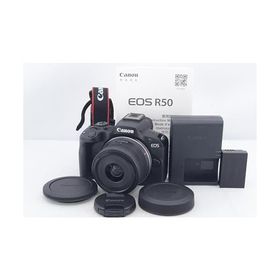 Canon ミラーレス一眼カメラ EOS R50 標準ズームレンズキット(RF-S18-45) ブラック/APS-C/約375g EOSR50BK-1845ISSTMLK