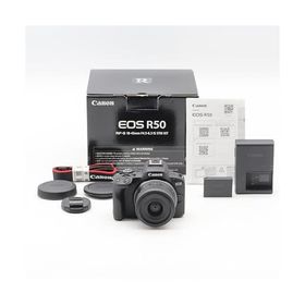 Canon ミラーレス一眼カメラ EOS R50 標準ズームレンズキット(RF-S18-45) ブラック/APS-C/約375g EOSR50BK-1845ISSTMLK