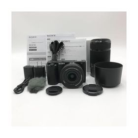 SONY(ソニー) ミラーレス一眼カメラ ZV-E10 ダブルズームレンズキット(同梱レンズ:SELP16502+SEL55210) ブラック ZV-E10X BQ レンズ交換式 APS-C E10X Black