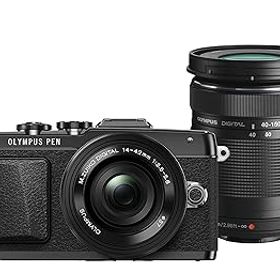 【中古】OLYMPUS PEN E-PL7 EZダブルズームキット ブラック ミラーレス一眼 E-PL7 EZ DZKIT BLK