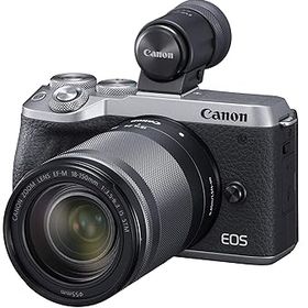 【中古】(非常に良い)Canon ミラーレス一眼カメラ EOS M6 Mark II EF-M18-150 IS STM レンズ EVFキット シルバー EOSM6MK2SL-18150ISEVFK