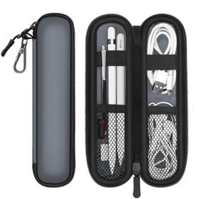 Fintie Apple Pencil ケース バッグ 収納ケース 柔らかいネオプレン製 紛失防止ポケット ゴムバンド固定 Apple Pencil (USB-C) / Apple Pencil 第1/2 世代 Pencil 用 収納 保護ケース(グレー)