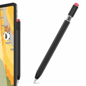 Apple Pencil (USB-C) 用シリコン保護ケース 鉛筆レトロデザイン 柔らかなシリコン材質 Apple Pencil (USB-C)のみに適用 (黒)