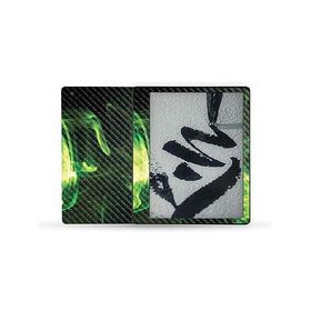 MightySkins Carbon Fiber Skin Compatible with Kindle Scribe (2022) Full Wrap - Green Mystic Flames | Textured Carbon Fiber Finish | Easy t_並行輸入