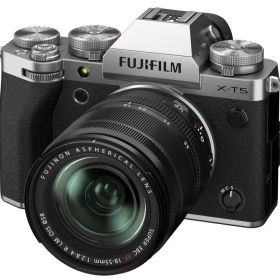 【中古】【1ヶ月保証】 富士フイルム FUJIFILM X-T5 レンズキット(XF18-55) シルバー F X-T5LK-1855-S SDカード付き ミラーレス一眼