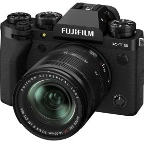 【中古】【1ヶ月保証】 富士フイルム FUJIFILM X-T5 レンズキット(XF18-55) ブラック F X-T5LK-1855-B SDカード付き ミラーレス一眼