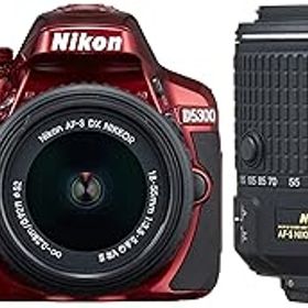 【中古】(非常に良い)Nikon デジタル一眼レフカメラ D5300 ダブルズームキット2 レッド
