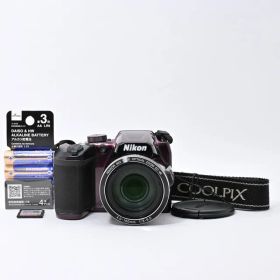 ＜良品＞ Nikon COOLPIX B500 プラム｜デジタルカメラ｜1602万画素｜光学40倍ズーム｜動作良好｜外観美品｜光学良好｜SDカード・電池付き