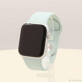 〔中古〕Apple(アップル) Apple Watch SE 第2世代 GPS 40mm シルバーアルミニウムケース アクアマリンスポーツバンド〔377-ud〕