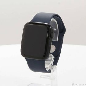〔中古〕Apple(アップル) Apple Watch SE 第2世代 GPS 44mm ミッドナイトアルミニウムケース ストームブルースポーツバンド〔352-ud〕