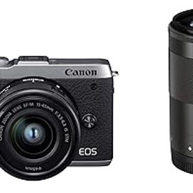 【中古】Canon ミラーレス一眼カメラ EOS M6 Mark II ダブルズームキット シルバー EOSM6MK2SL-WZK