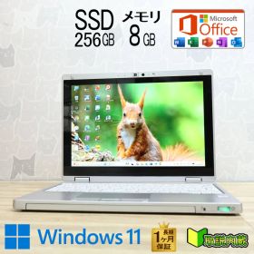★美品 高性能7世代i5！新品SSD256GB メモリ8GB★CF-RZ6 Core i5-7Y57 Webカメラ Win11 MS Office2019 H&B ノートパソコン★P96440