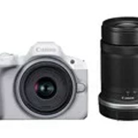 【新品・全国送料無料】CANON キャノン ミラーレス一眼カメラ EOS R50 ダブルズームキット ホワイト 白【選べる3年延長保証（別料金）】