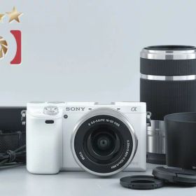 【中古】SONY ソニー α6000 ILCE-6000 ダブルズームレンズキット ホワイト シャッター回数僅少