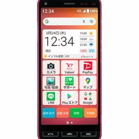 【中古】【安心保証】 京セラ かんたんスマホ2+ A201KC[32GB] Y!mobile ローズ