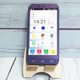 Softbank SHARP シンプルスマホ4 704SH ネイビー 本体 白ロム SIMロック解除済み SIMフリー 美品 A269586