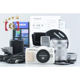 【中古】OLYMPUS オリンパス PEN Lite E-PL7 EZ ダブルズームキット ホワイト シャッター回数僅少 元箱付き