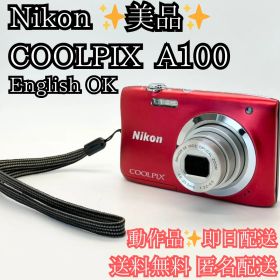美品✨Nikon COOLPIX A100 レッド 動作確認済 英語OK 送料込