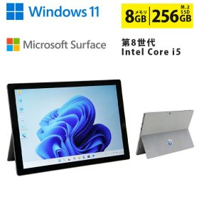 【訳あり】 中古ノートパソコン タブレットPC 第8世代 Core i5 Windows11 メモリ8GB SSD256GB 12.3インチ 2.5K 無線LAN Wi-Fi搭載 Bluetooth対応 Webカメラ内蔵 ZOOM対応 Microsoft surface Pro 6 初期設定済 すぐ使える 90日保証 送料無料