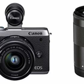 【中古】「非常に良い」Canon ミラーレス一眼カメラ EOS M6 Mark II ダブルズームEVFキット シルバー EOSM6MK2SL-WZEVFK