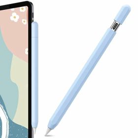 超薄型 Apple Pencil (USB-C) シリコン保護ケース 滑り止め Apple Pencil (USB-C) 2023のみに適用 (単色1本, 空色)