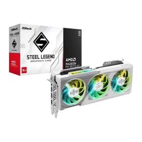 ASRock Radeon RX 9070XT Steel Legend 16G ホワイトのトリプルファンクーラー装備 グラフィックボード｜RX9070XT SL 16G