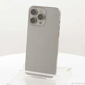 【中古】Apple(アップル) iPhone15 Pro Max 512GB ナチュラルチタニウム MU6W3J／A SIMフリー 【305-ud】