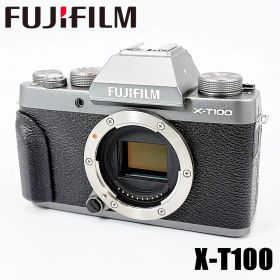 【美品】フジフイルム FUJIFILM X-T100 ボディ ダークシルバー ミラーレス カメラ 中古