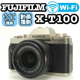 FUJIFILM X-T100❤️スマホ転送 ミラーレス シャンパンゴールド