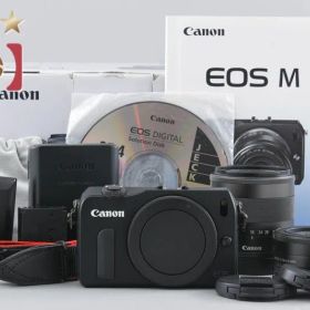 【中古】Canon キヤノン EOS M ダブルレンズキット ブラック 元箱付き
