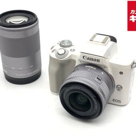 【中古】 【並品】 キヤノン EOS Kiss M ダブルズームキット ホワイト
