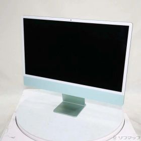 【中古】Apple(アップル) iMac 24-inch Mid-2021 MGPJ3J／A Apple M1 8コアCPU_8コアGPU 16GB SSD512GB グリーン 〔14.8 Sonoma〕 【258-ud】
