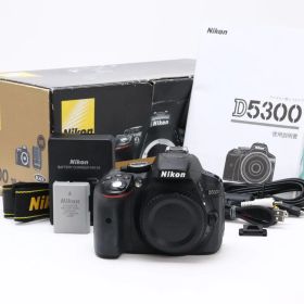 C (やや難あり) Nikon ニコン D5300 ボディ ブラック シャッター回数7,325 返品不可 33-75