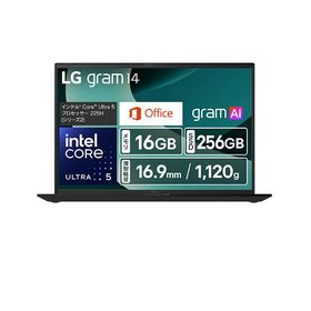 14Z90TGA52J2 ノートパソコン LG gram 14 オブシディアンブラック 14Z90T-GA52J2 14.0型 Windows11 Home intel Core Ultra 5 メモリ：16GB SSD：256GB O