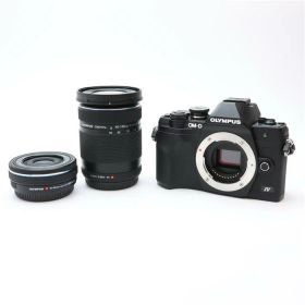 【中古】 《美品》 OLYMPUS OM-D E-M10 Mark IV EZダブルズームキット ブラック 【レンズ内クリーニング(14-42mm)/各部点検済】 [ デジタルカメラ ]