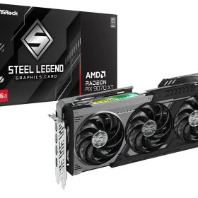 ASRock Radeon RX 9070XT Steel Legend DARK 16G グラフィックボード ダーク｜RX9070XT SLD 16G