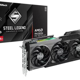 ASRock Radeon RX 9070XT Steel Legend DARK 16G グラフィックボード ダーク｜RX9070XT SLD 16G