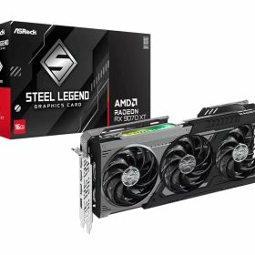 ASRock AMD Radeon RX 9070 XT Steel Legend Dark 16GB GDDR6 256bit グラボ ビデオカード ゲーミング RDNA4 4K 配信 PCパーツ 自作 12U