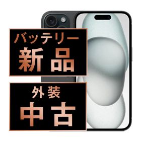 バッテリー100% 【中古】 iPhone15 Plus 128GB ブラック SIMフリー 本体 スマホ アイフォン アップル apple 【送料無料】 ip15plmtm2494a