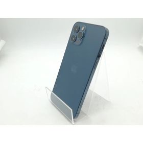 【中古】Apple SoftBank 【SIMロック解除済み】 iPhone 12 Pro 256GB パシフィックブルー MGMD3J/A【柏】保証期間1週間【ランクC】
