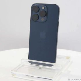 【中古】Apple(アップル) iPhone15 Pro 128GB ブルーチタニウム MTUA3J／A SIMフリー 【305-ud】