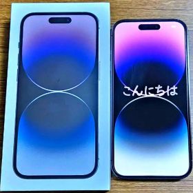 iPhone 14 Pro 128GB ディープパープル 美品 バッテリー78%