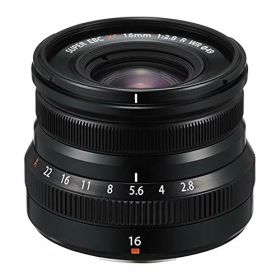 【中古】Fujifilm Fujinon XF16mmF2.8 R WRレンズ - ブラック。