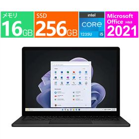 マイクロソフト ノートパソコン 13.5 型(インチ) Surface Laptop 5 S0P-00001 [ブラック] 第12世代 インテル Core i5 1235U(Alder Lake) 10コア メモリ：16GB SSD：256GB Windows 11 Home Office付き 展示品